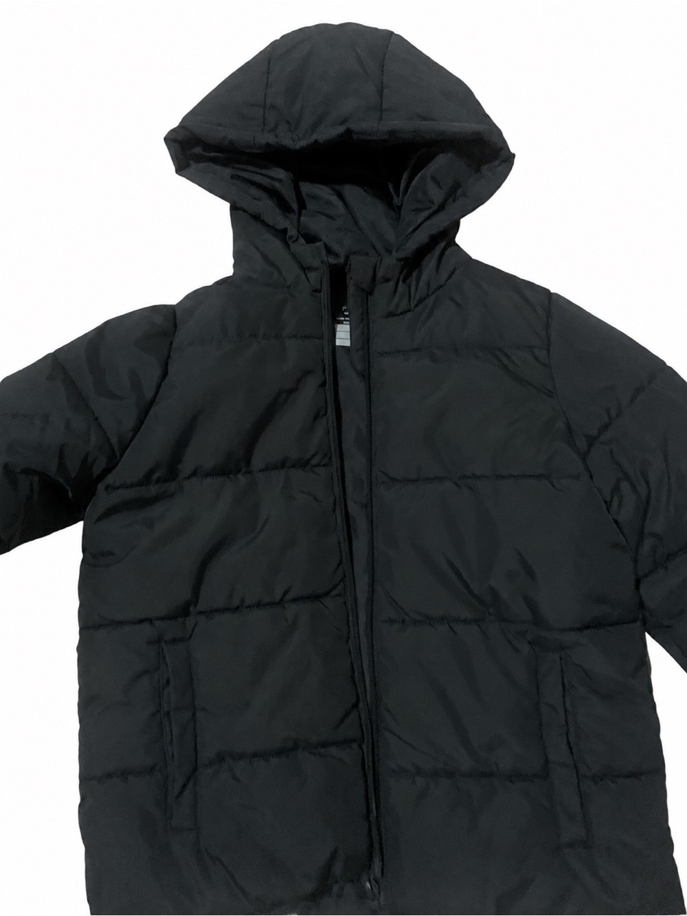 Primark Boys Black Hooded Puffer Jacket Coat